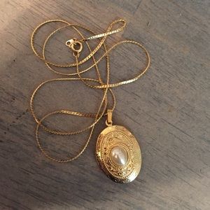 Antique Gold and Pearl Locket