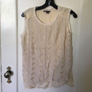 Vince Cream Lace Tank Top