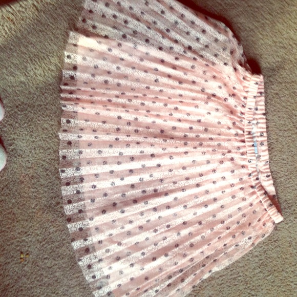 Blush Pink & Black Polka Dot Skirt