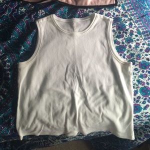 White heavy material tank top