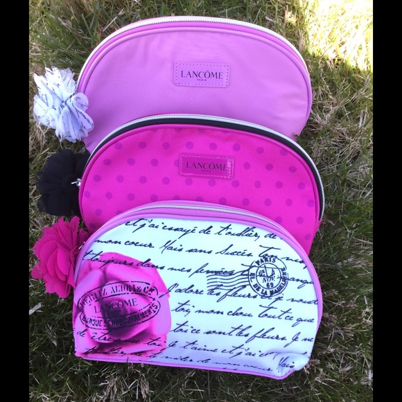 3X Lancome cosmetic bags
