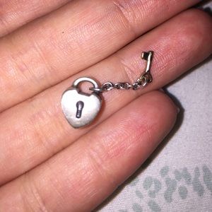 Heart Lock and Key Charm
