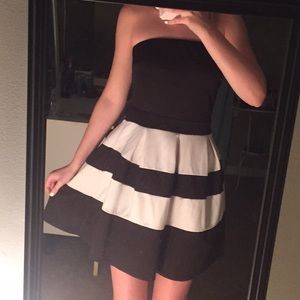 Black white dress