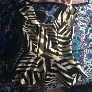 Black and white stripped top