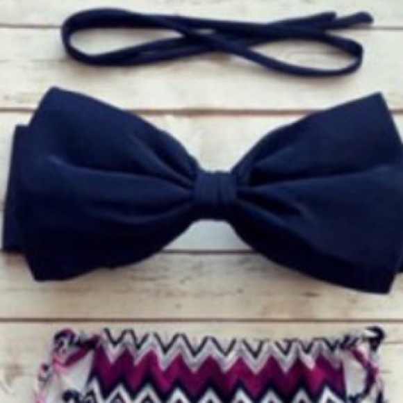 🎉Navy top/High waisted swim suit - Picture 2 of 4