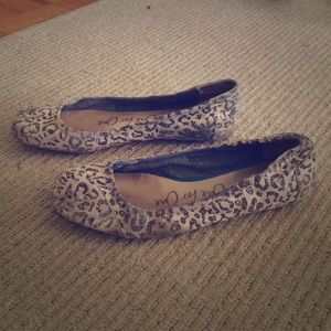 Leopard print Toms ballet flats