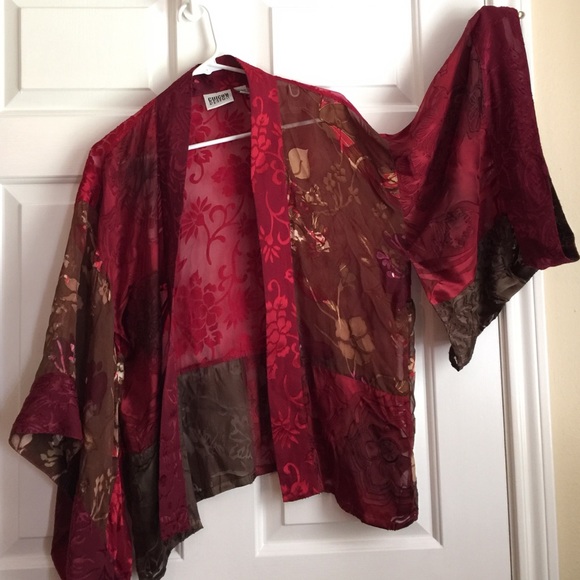 Silk and Rayon semi sheer jacket