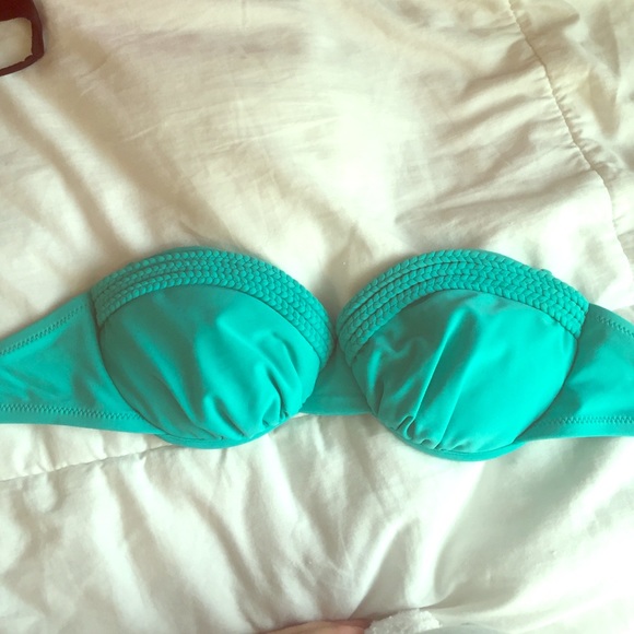 Teal xhilaration push up bathing suit top