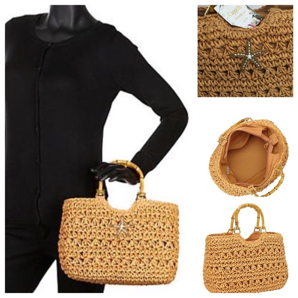 Cappelli Handbags - Last One!! NWT Cappelli Straw Starfish Handbag