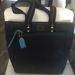 Coach Black Nylon Tote