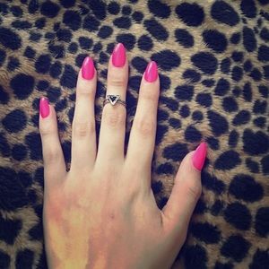 Black and silver midi ring