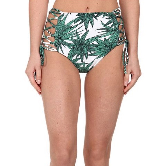 Mara Hoffman Lace Up High Waisted Bottom only - Picture 2 of 4