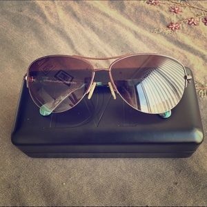 Diane Von Furstenberg Warm-tinted Aviators w/Box