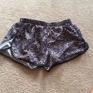 Polka dot UA running shorts