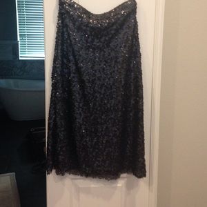 Black sequin skirt