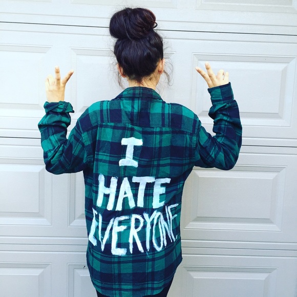 "I Hate Everyone" flannel