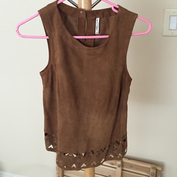 Lamb and flag suede festival top