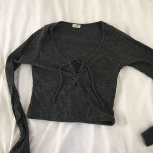 BRANDY MELVILLE LACE UP TOP