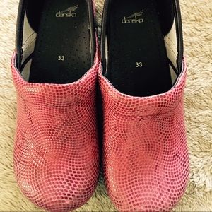 Dansko red clogs