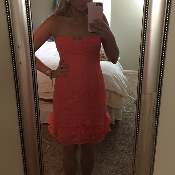 Orange Lilly Pulitzer flower dress