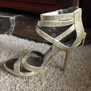 Gold Michael Antonio heels