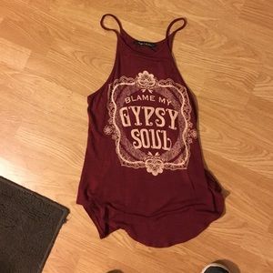 Blame my gypsy soul tank top small