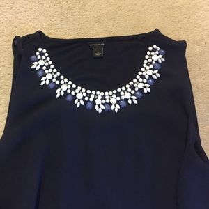 Ann Taylor sleeveless top. Beading attached.