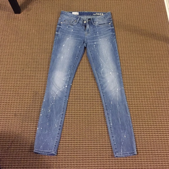 GAP Paint splatter skinny jean