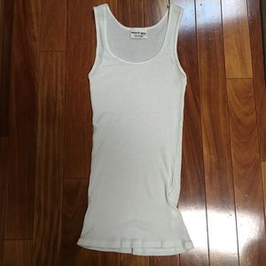 Michael stars shimmer white tank top OS