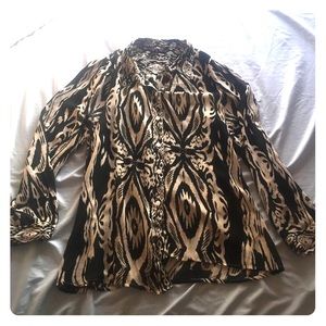 Black and white button down