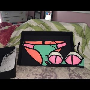 RESERVEDTriangl Bikini Set- Poppy- Flamingo Fling