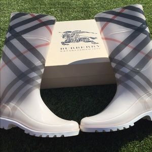 Burberry rain boots