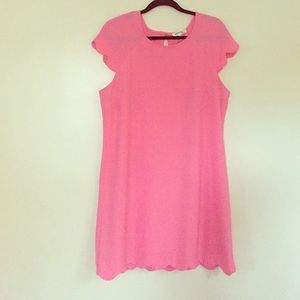 Bubbly pink scalloped edged dress!