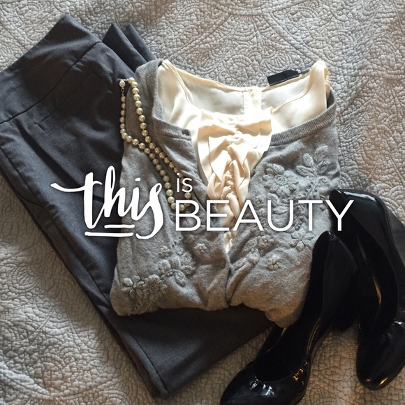 Super soft gray cashmere blend cardigan