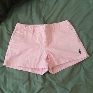 Pink Ralph Lauren polo sport shorts
