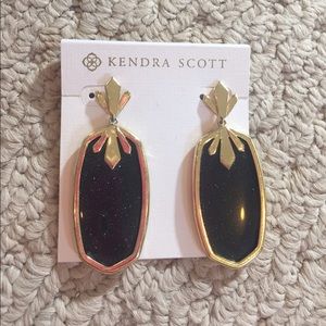 Kendra Scott vintage sparkly navy blue earrings