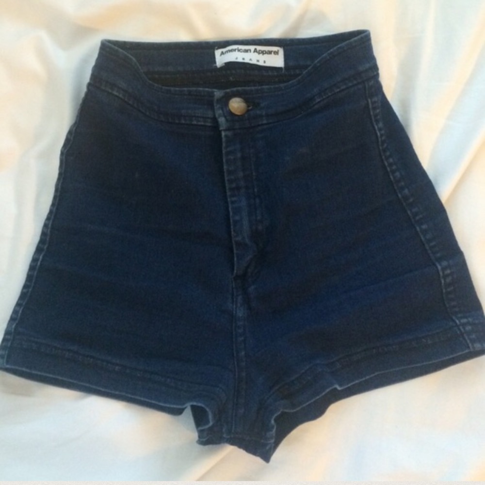 American Apparel High Waisted Denim Shorts