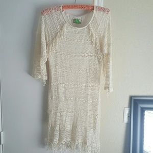 Nightcap fringe crochet dress