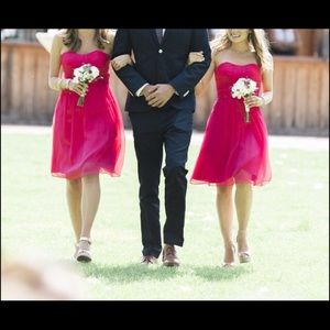 Bella Bridesmaid Crinkle Chiffon bridesmaid dress