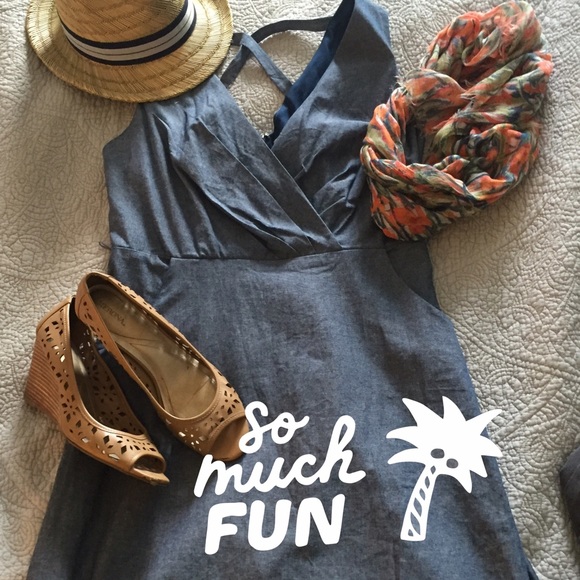 Short denim summer dress