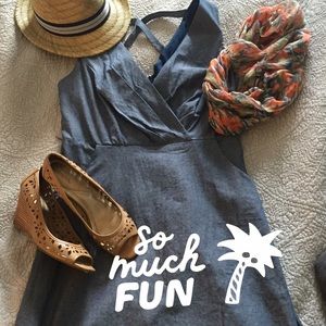 Short denim summer dress