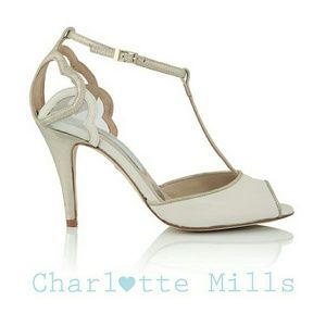 Charlotte Mills Amelia Heart bridal heel shoes