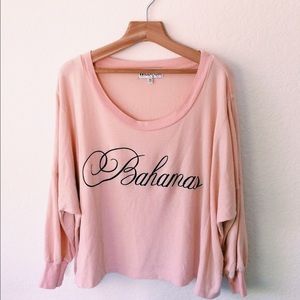 Wildfox Bahamas sweater jumper baby pink
