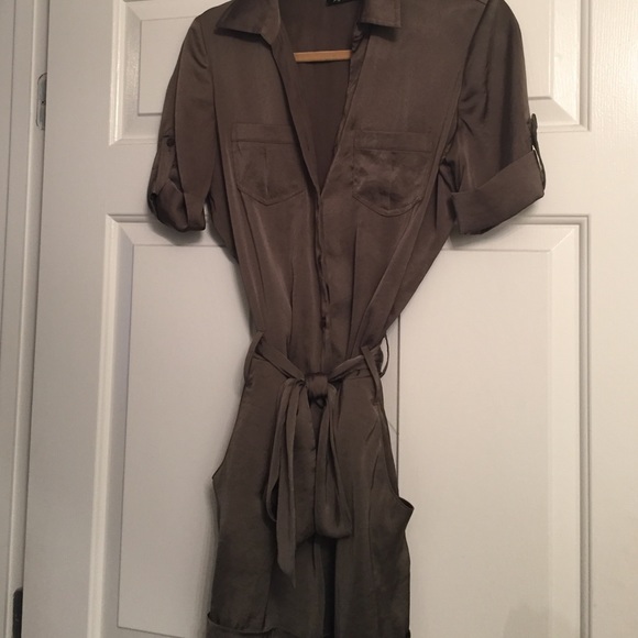 Short sleeve romper.