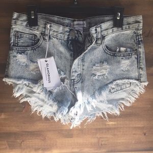 Glamorous Cut Off Denim Shorts