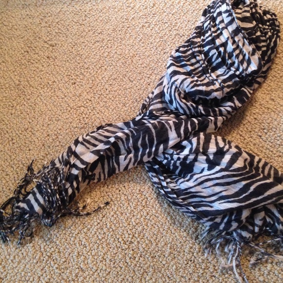 Zebra pattern scarf