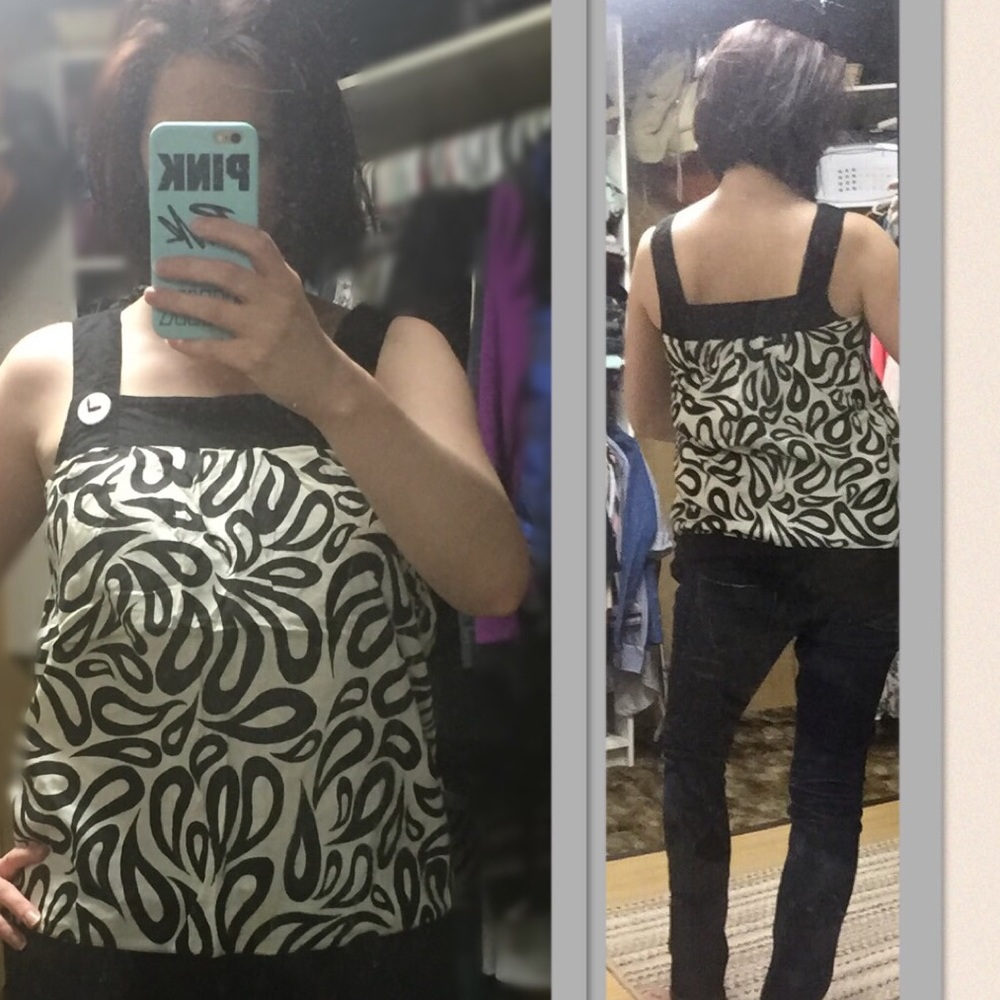 Black and white tank top