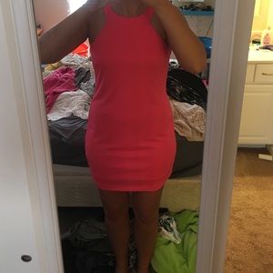 Hot pink dress