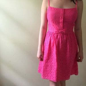Lilly Pulitzer Pink! Lace Bow Dress