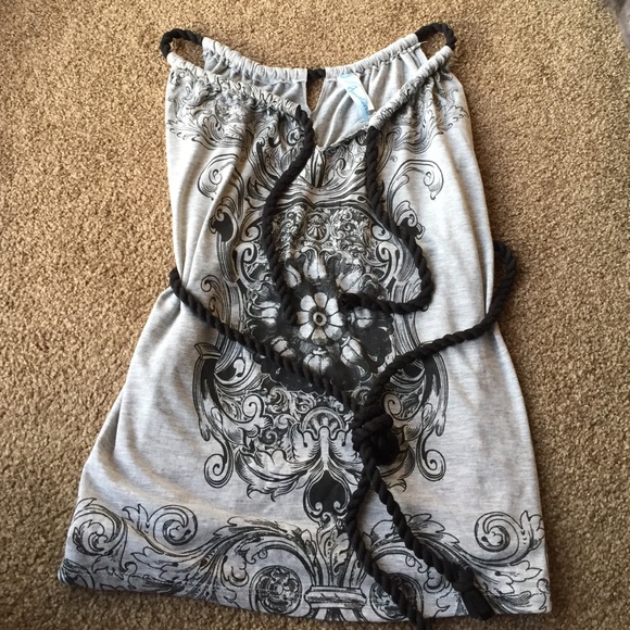 SOLD Black and grey tank top